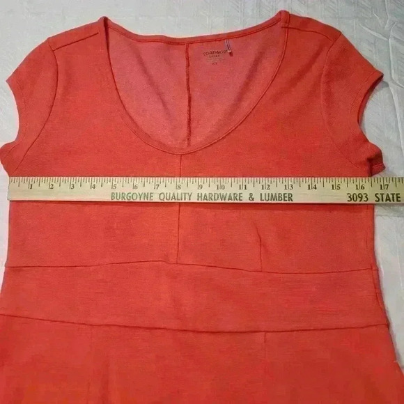 Toad & Co Dress Womans Large Orange Pockets Tencel Cotton Athleisure Sports - Picture 9 of 14